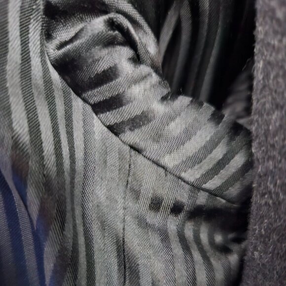 DONATEDTessuto Italiano Biella Sport Black/Gray Coat: Wool/Cashmere/Nylon 42 REG - Picture 11 of 16
